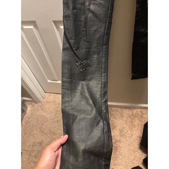 Tripp NYC flawed altered vegan leather black pants - Picture 3 of 13